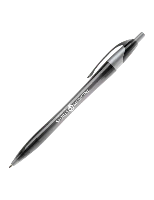 Novella Translucent Black/Silver Jewel Pen - Blue Ink w/Espanola Logo