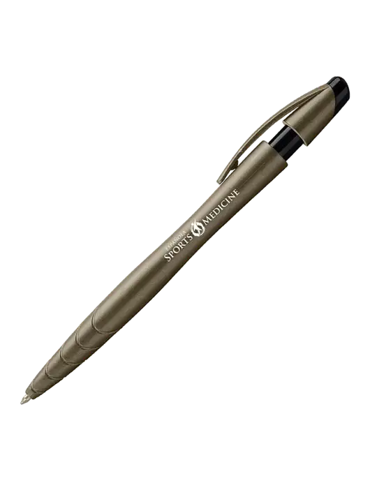 Awali Grey Metallic Pen - Black Ink w/Espanola Logo