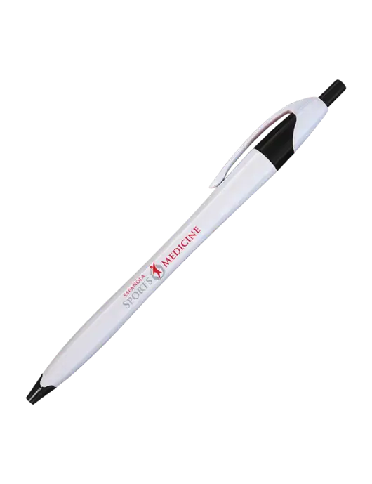 Novella White/Black Classic Pen - Blue Ink w/Espanola Logo