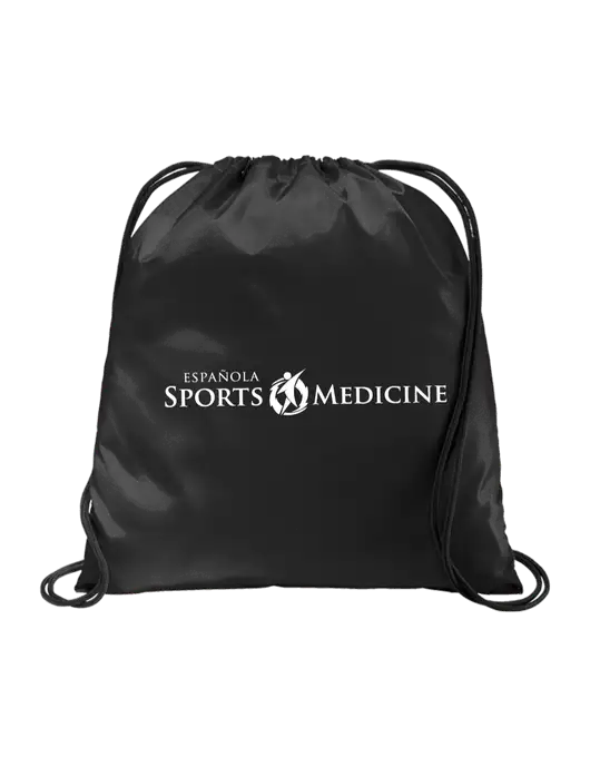 Drawstring  Black Cinch Pack w/Espanola Logo