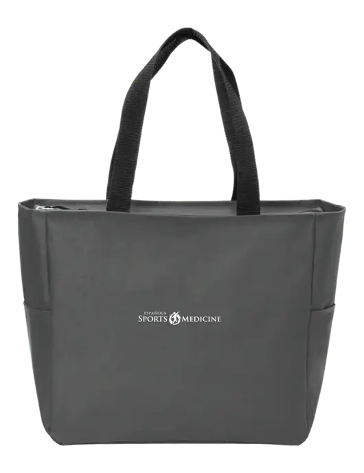 Everyday Charcoal Zip Tote Dark w/Espanola Logo