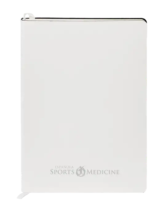 Fabrizio White Soft Cover 5.75 x 8.125 Journal w/Espanola Logo