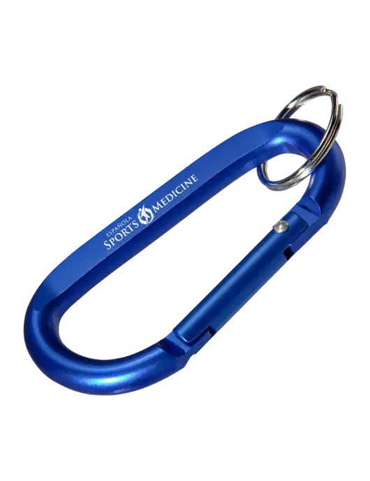 Blue Carabiner & Key Ring w/Espanola Logo