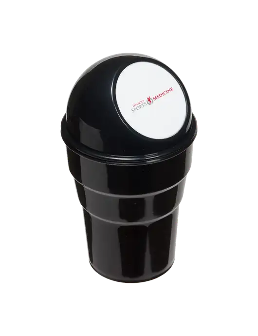 Black Car Cup Holder Trash Can w/Espanola Logo