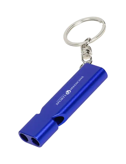 Quick Alert Blue Safety Whistle w/Espanola Logo
