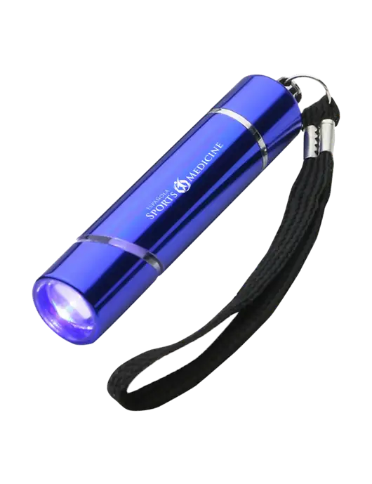 Blue Aluminum Scope LED Flashlight w/Espanola Logo