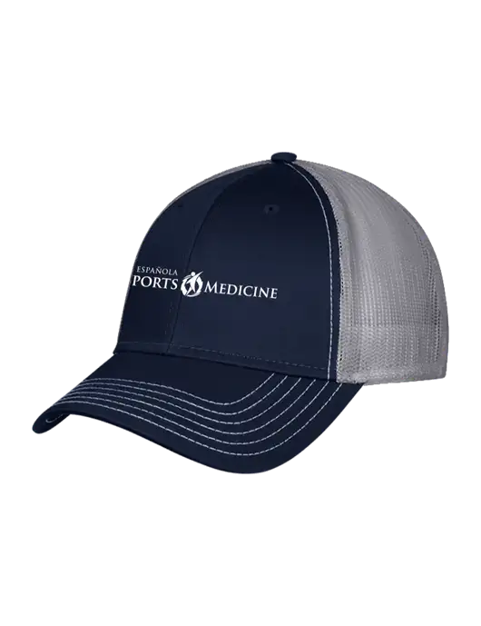 Navy & Grey Mesh Trucker Cap Snap Back w/Espanola Logo