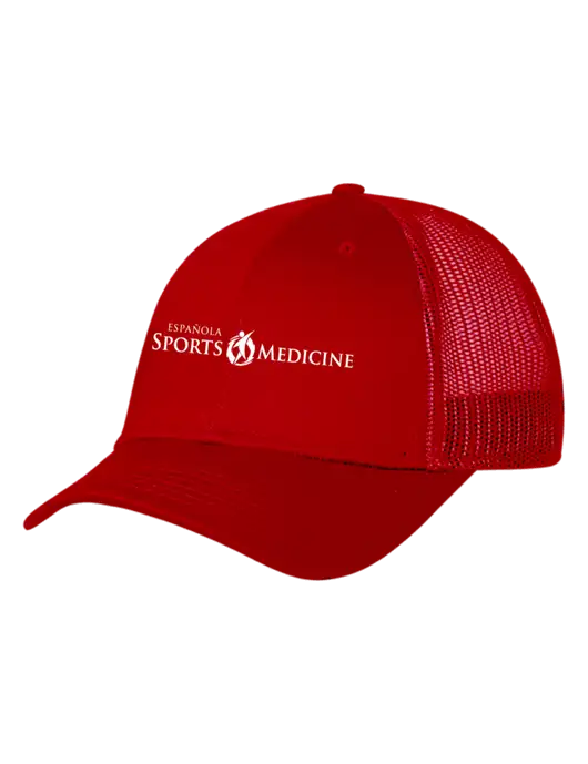 Red Mesh Trucker Cap Snap Back w/Espanola Logo