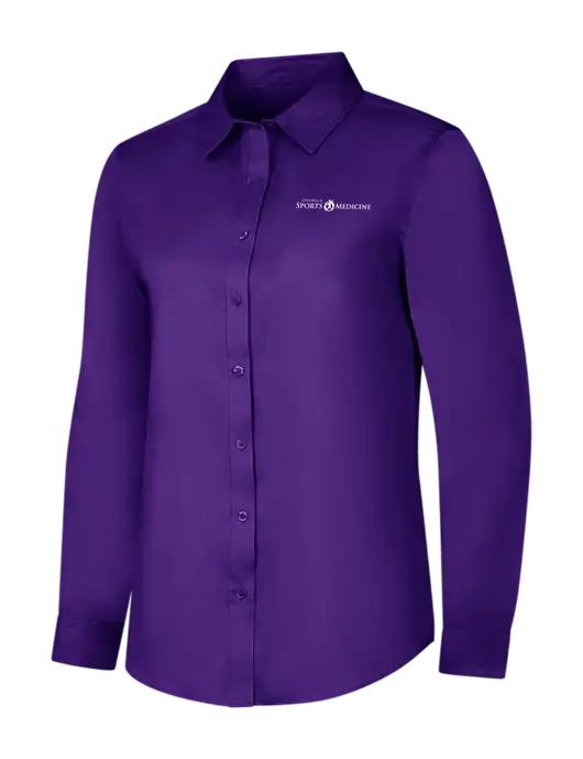 Purple Womens Long Sleeve Superpro React Twill Shirt w/Espanola Logo