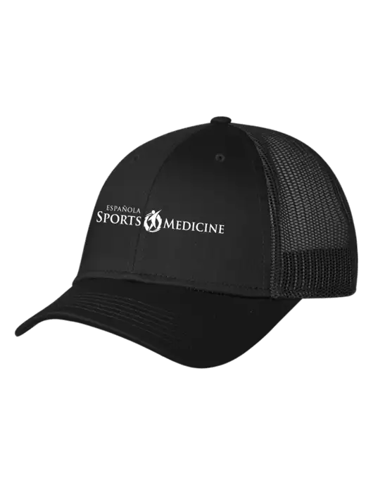 Black Mesh Trucker Cap Snap Back w/Espanola Logo