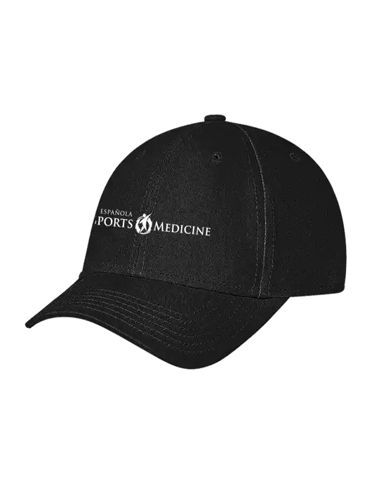 Black Structured Soft Snap Closure Hook & Loop Cap w/Espanola Logo