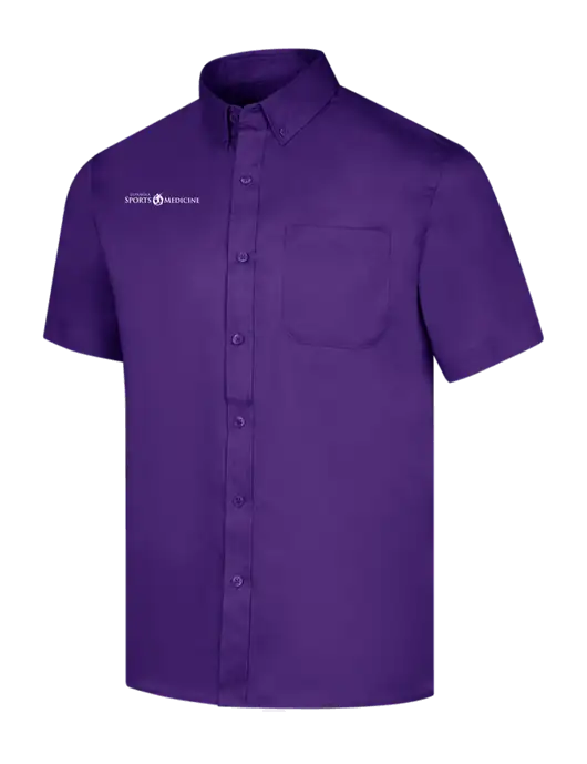 Short Sleeve Purple Superpro React Twill Shirt w/Espanola Logo