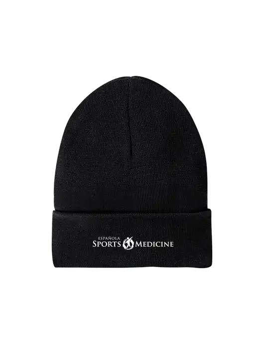 Recycled Black Beanie w/Espanola Logo