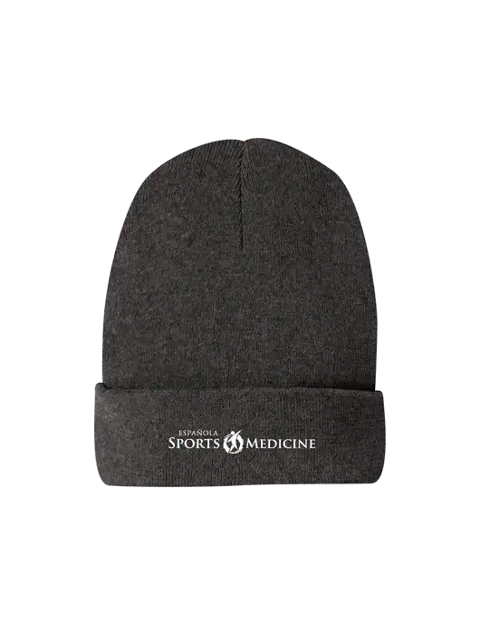 Recycled Charcoal Heather Beanie w/Espanola Logo