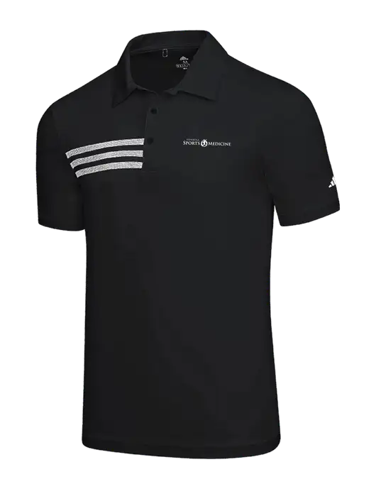 Adidas Black 3 Stripes Chest Polo w/Espanola Logo