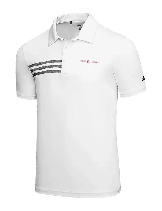 Adidas White 3 Stripes Chest Polo w/Espanola Logo