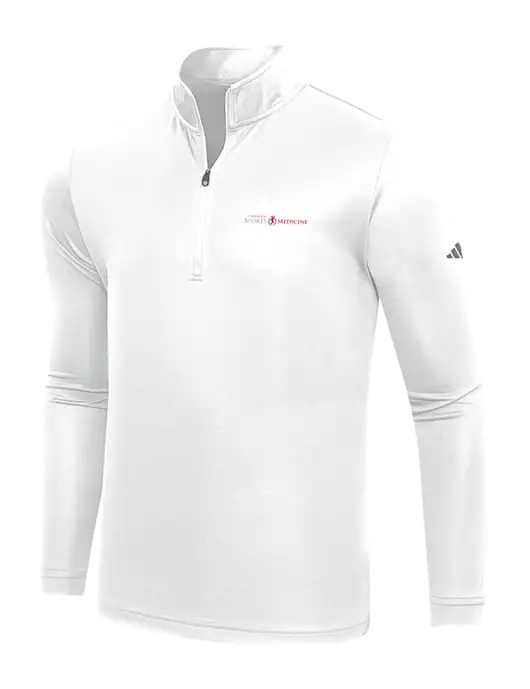Adidas White  Lightweight Quarter Zip Pullover w/Espanola Logo