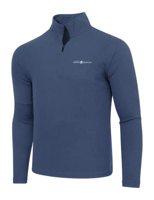 Adidas  Navy  Melange 3 Stripes Quarter Zip Sweater w/Espanola Logo