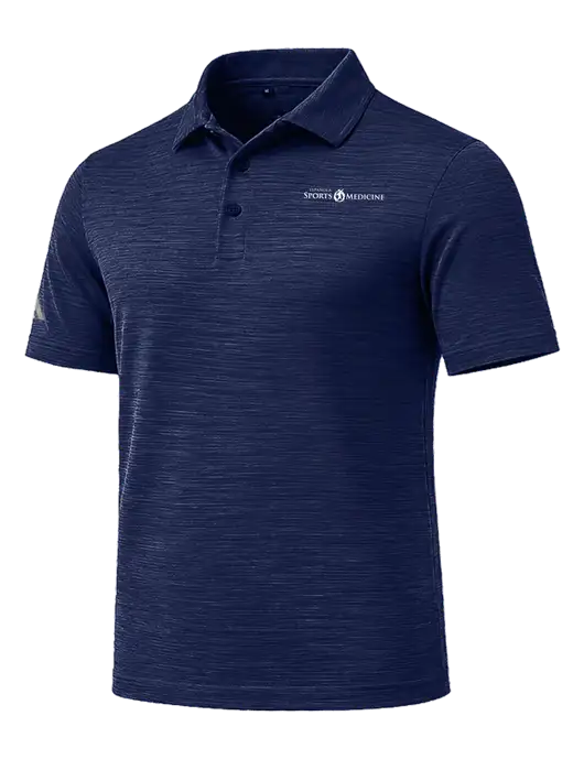 Adidas Navy Textured Stripe Polo w/Espanola Logo