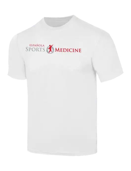 Simply Soft White 4.5oz  Poly/Combed Ring Spun Cotton T-Shirt w/Espanola Logo