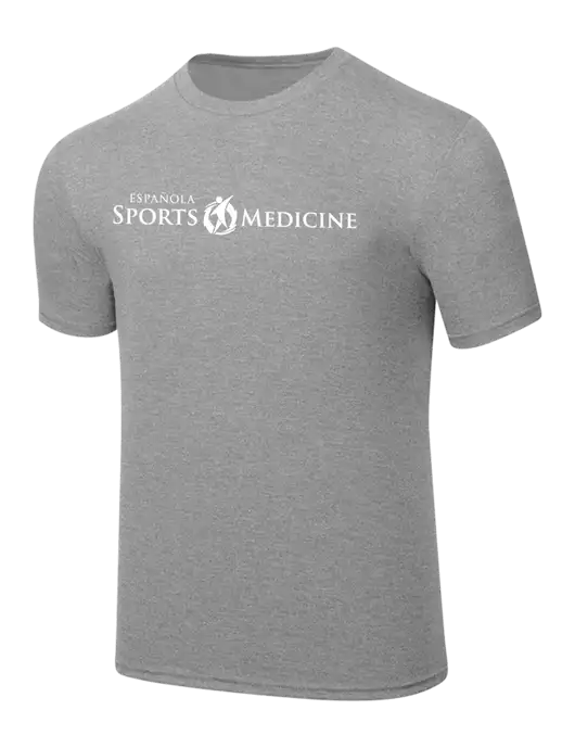Simply Soft Heathered Light Grey 4.5oz  Poly/Combed Ring Spun Cotton T-Shirt w/Espanola Logo