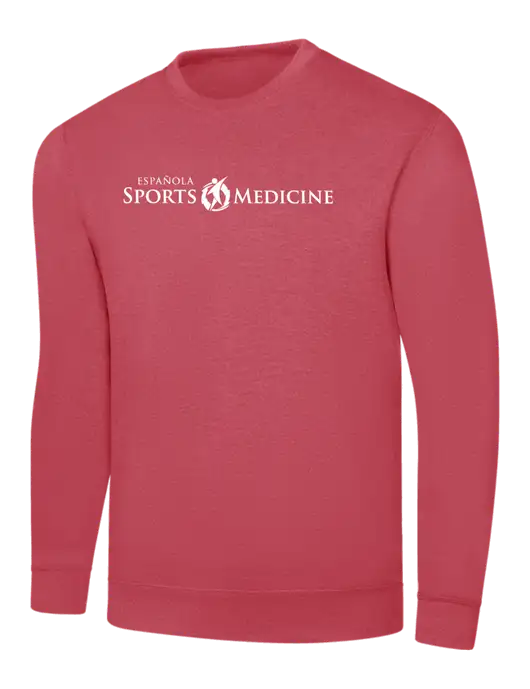 Heather Red 7.8 oz Ring Spun Crew Sweatshirt w/Espanola Logo