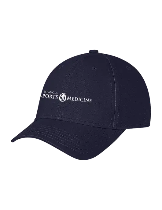 Navy Structured Soft Snap Closure Hook & Loop Cap w/Espanola Logo
