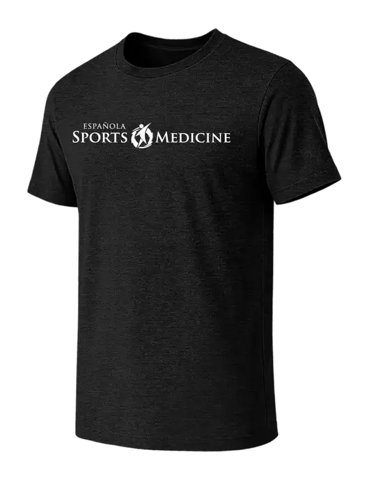 BELLA+CANVAS Black Heather CVC Short Sleeve Tee w/Espanola Logo