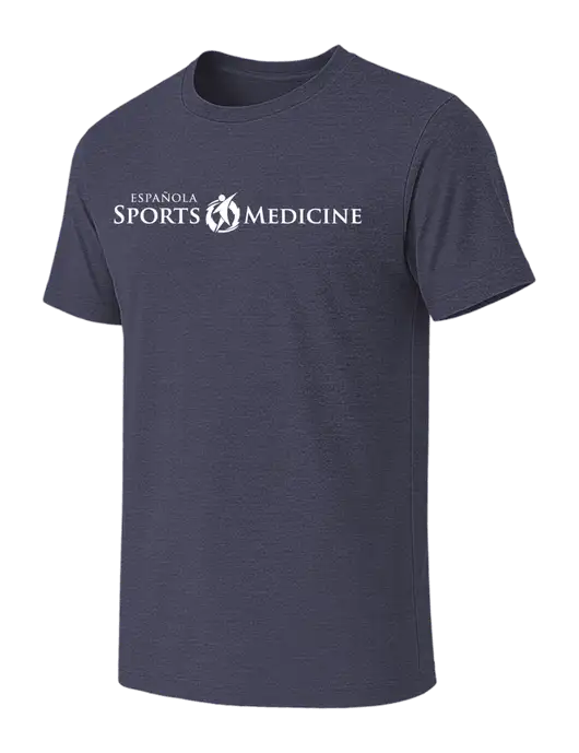 BELLA+CANVAS Heather Navy CVC Short Sleeve Tee w/Espanola Logo