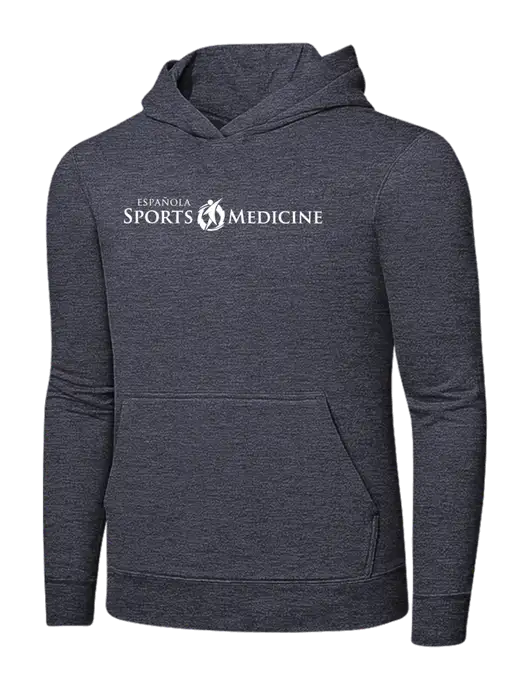 Heather Navy 7.8 oz Ring Spun Hooded Sweatshirt w/Espanola Logo