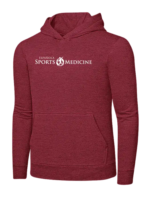 Heather Red 7.8 oz Ring Spun Hooded Sweatshirt w/Espanola Logo