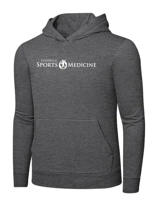 Graphite Heather 7.8. oz Ring Spun Hooded Sweatshirt w/Espanola Logo