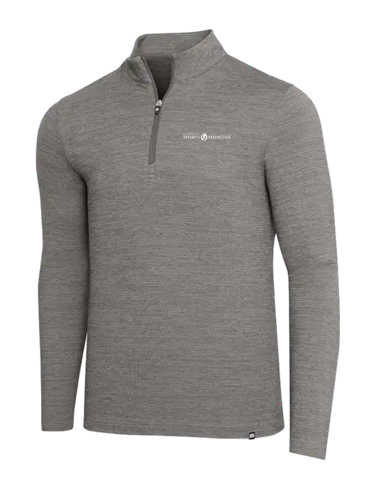 TravisMathew Medium Grey Heather Crestview 1/4 Zip w/Espanola Logo