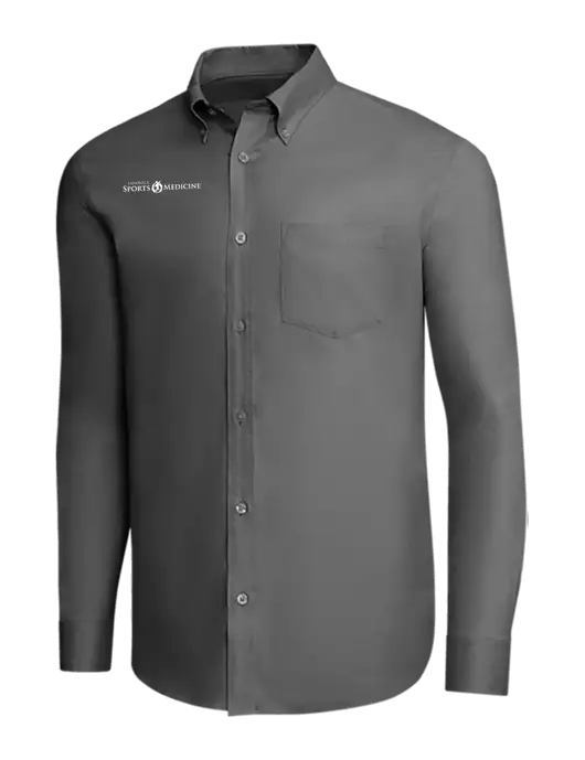 Brooks Brothers Dark Grey Wrinkle-Free Stretch Pinpoint Shirt w/Espanola Logo