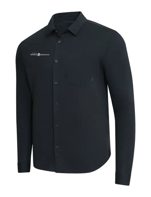 OGIO Black Extend Long Sleeve Button Up Shirt w/Espanola Logo