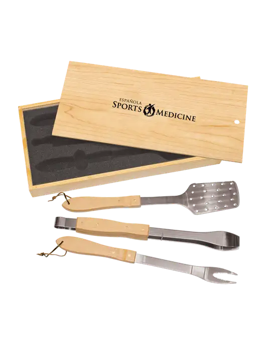 Wood BBQ Gift Set w/Espanola Logo