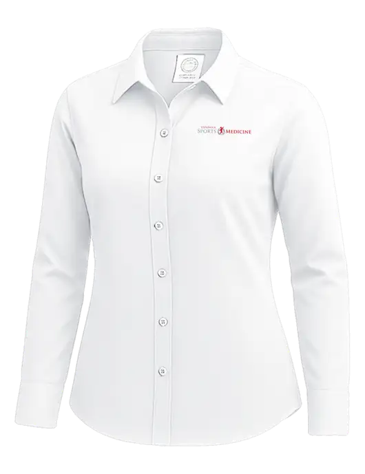 Brooks Brothers Womens White Wrinkle-Free Stretch Nailhead Shirt w/Espanola Logo