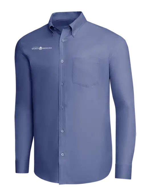Brooks Brothers Light Navy Wrinkle-Free Stretch Pinpoint Shirt w/Espanola Logo