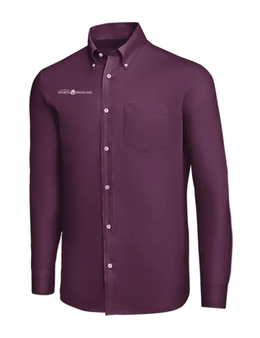 Brooks Brothers Eggplant Wrinkle-Free Stretch Nailhead Shirt w/Espanola Logo