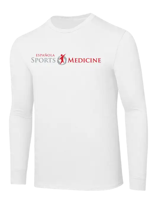 Core Blend White Long Sleeve Tee w/Espanola Logo
