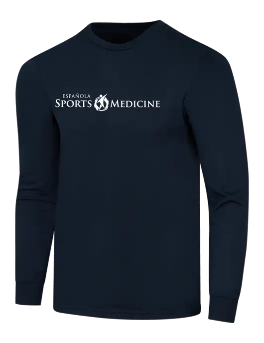 Simply Soft Long Sleeve Navy 4.5 oz, Poly/Combed Ring Spun Cotton T-Shirt w/Espanola Logo
