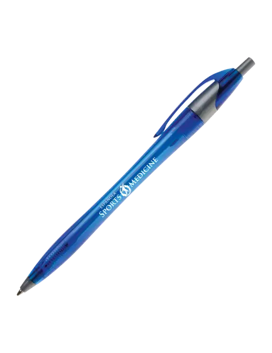 Novella Translucent Blue/Silver Jewel Pen - Blue Ink w/Espanola Logo