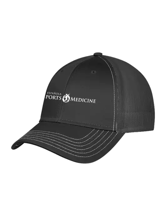Charcoal Grey Mesh Trucker Cap Snap Back w/Espanola Logo