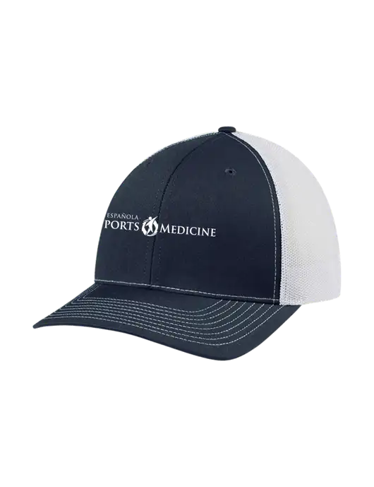 Richardson Adjustable Snapback Original 112 Trucker Cap Navy w/White Mesh w/Espanola Logo