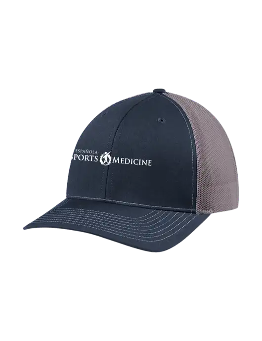 Richardson Adjustable Snapback Original 112 Trucker Cap Navy w/Charcoal Mesh w/Espanola Logo