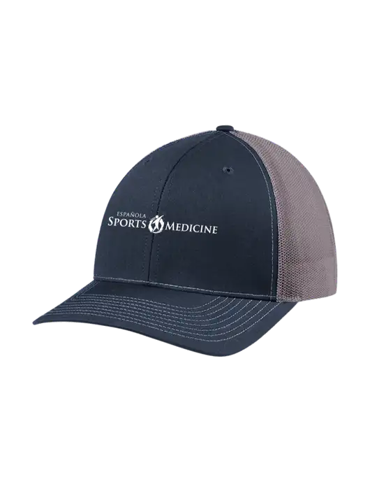Richardson Adjustable Snapback Original 112 Trucker Cap Navy w/Charcoal Mesh w/Espanola Logo