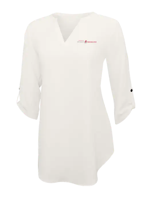 Ivory Womens 3/4 Sleeve Tunic Blouse w/Espanola Logo