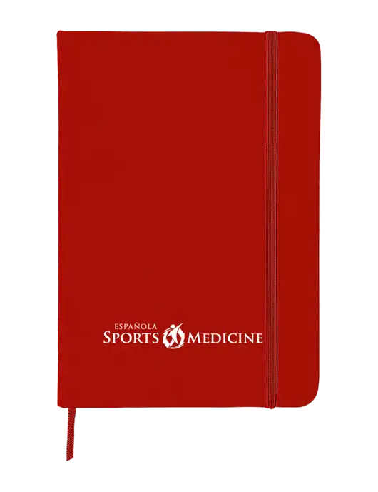 Red Comfort Touch Bound Journal 5" X 7" w/Espanola Logo