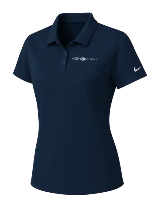 Nike Womens Navy Dry Essential Solid Polo w/Espanola Logo