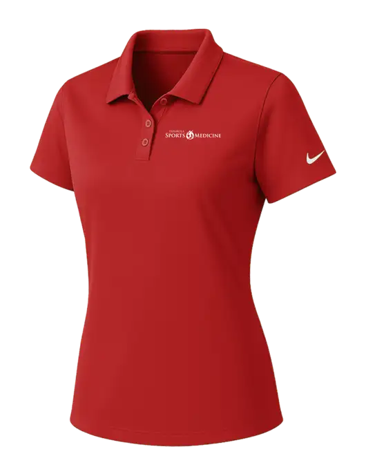 Nike Womens Red Dry Essential Solid Polo w/Espanola Logo